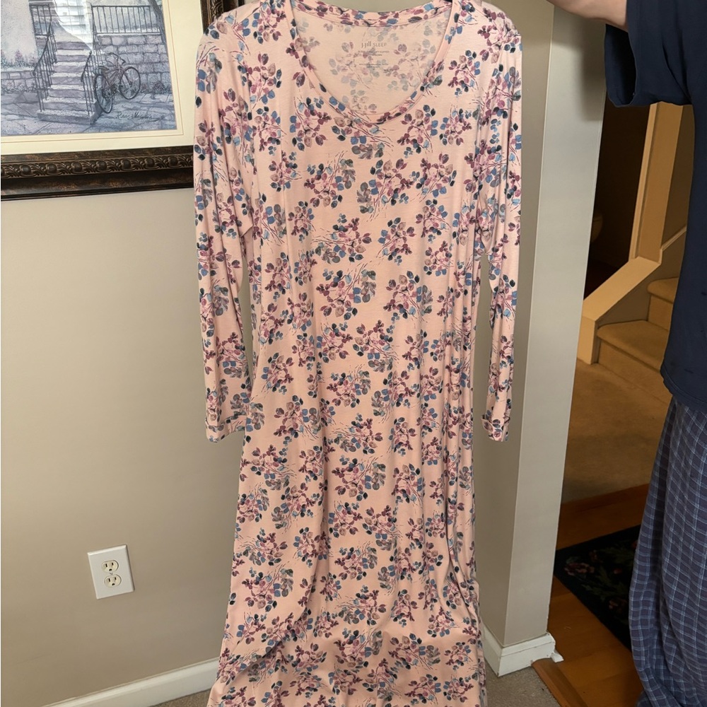 JJill Sleep Ultra Soft Cuffed Sleeve Nightgown NWOT